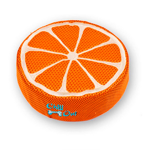Chill Out - Orange Flyer Hundespielzeug mit Schwamm