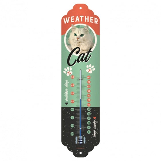 Animal Club Retro Thermometer: Weather Cat