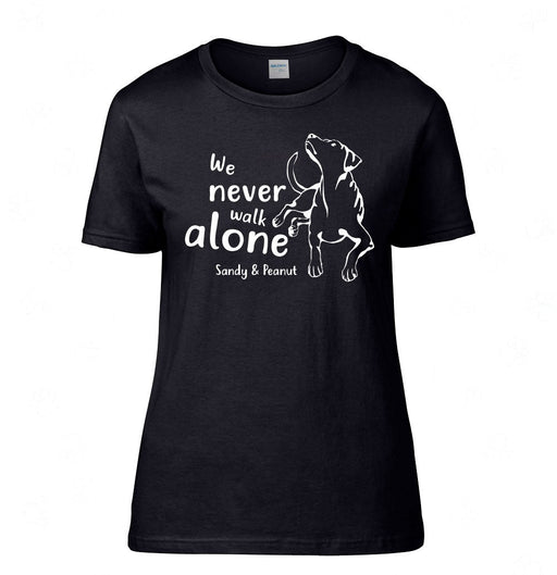 Hundespruch T-Shirt: Never walk alone 4-Tierisch tolle Geschenke-Tierisch-tolle-Geschenke