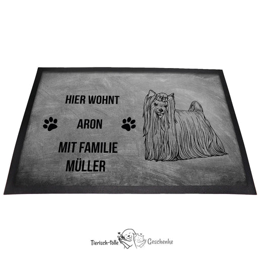 Yorkshire Terrier - Fußmatte - Schmutzfangmatte - 40 x 60 cm-Tierisch-tolle Geschenke-Tierisch-tolle-Geschenke