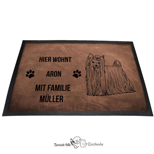 Yorkshire Terrier - Fußmatte - Schmutzfangmatte - 40 x 60 cm-Tierisch-tolle Geschenke-Tierisch-tolle-Geschenke