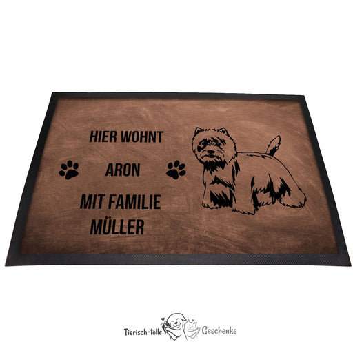 West Highland White Terrier 3 - Fußmatte - Schmutzfangmatte - 40 x 60 cm-Tierisch-tolle Geschenke-Tierisch-tolle-Geschenke