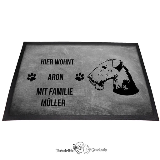 Airedale Terrier 2 - Fußmatte - Schmutzfangmatte - 40 x 60 cm-Tierisch-tolle Geschenke-Tierisch-tolle-Geschenke