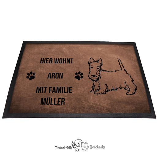 Scottish Terrier 3 - Fußmatte - Schmutzfangmatte - 40 x 60 cm-Tierisch-tolle Geschenke-Tierisch-tolle-Geschenke