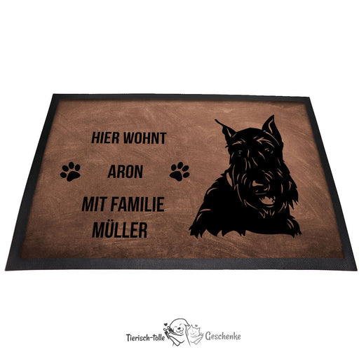 Scottish Terrier 2 - Fußmatte - Schmutzfangmatte - 40 x 60 cm-Tierisch-tolle Geschenke-Tierisch-tolle-Geschenke