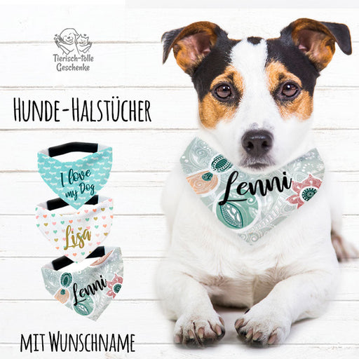 Hunde-Halstuch Hundespruch Be my Valentine Wunschname-Tierisch-tolle Geschenke-Tierisch-tolle-Geschenke
