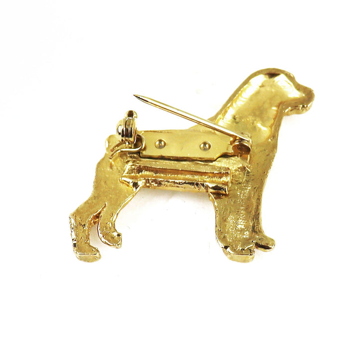 Englische Bulldogge Zinn-Brosche - Vergoldet
