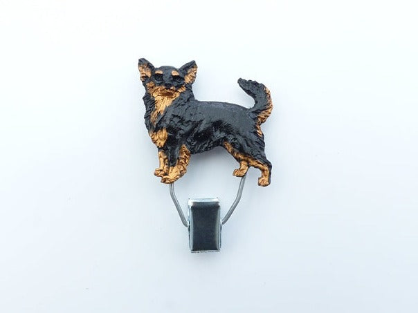Hundeausstellungs-Startnummern-Clip: Chihuahua langhaar