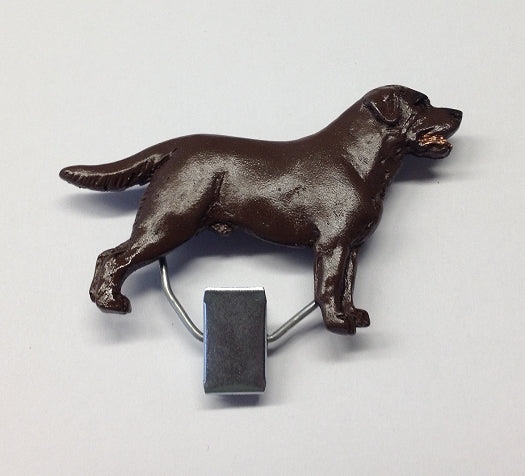 Hundeausstellungs-Startnummern-Clip: Labrador Chocolate