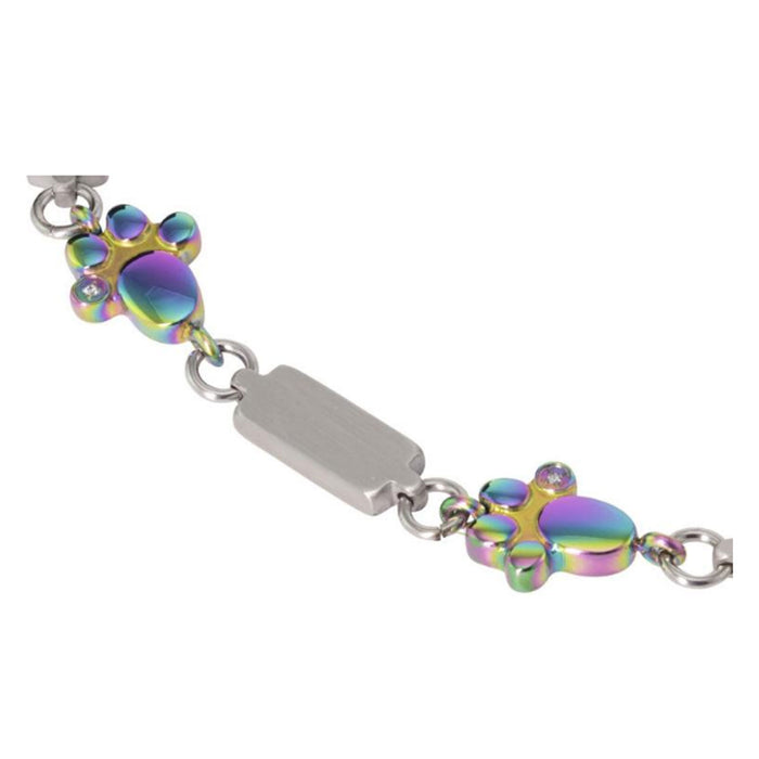 Magnetschmuck Armband Pfote mit Zirkonia Rainbow