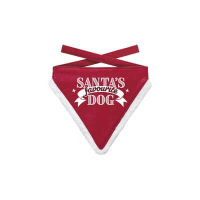 Hunde Halstuch Weihnachten - Santas Favourite Dog