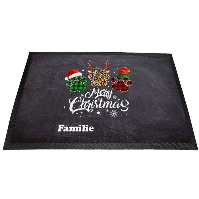 Fußmatte - Schmutzfangmatte - Weihnachtspfötchen - 40 x 60 cm-Tierisch-tolle-Geschenke-Tierisch-tolle-Geschenke