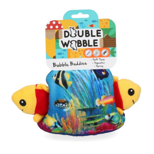 Double Wobble Bubble Buddies - Plüsch Hundespielzeug Meer & Fische