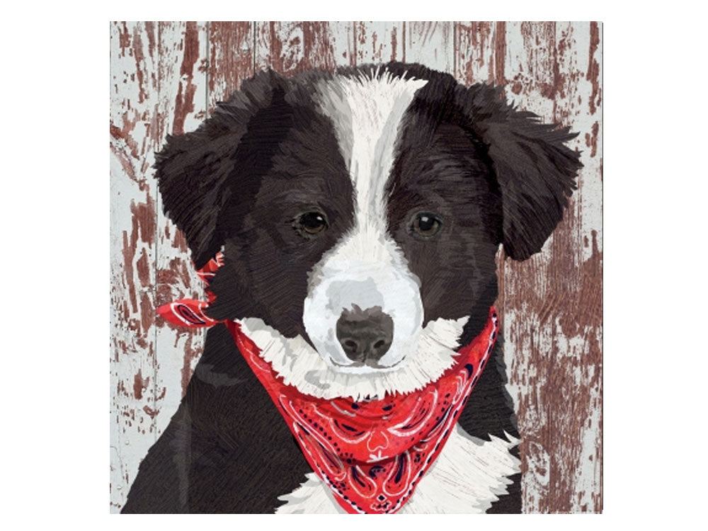 Papier-Servietten: Hund Melvin 20 Stck 25 x 25 cm — Tierisch-tolle-Geschenke