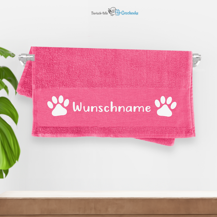 Premium Handtuch Hundespruch - Wunschname