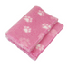 ProFleece Hundedecke rosa mit weißen Pfoten - rutschfest-tierisch-tolle-geschenke