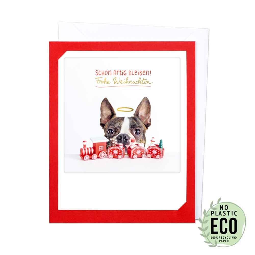 Klapp-Karte schön artig bleiben-Tierisch tolle Geschenke