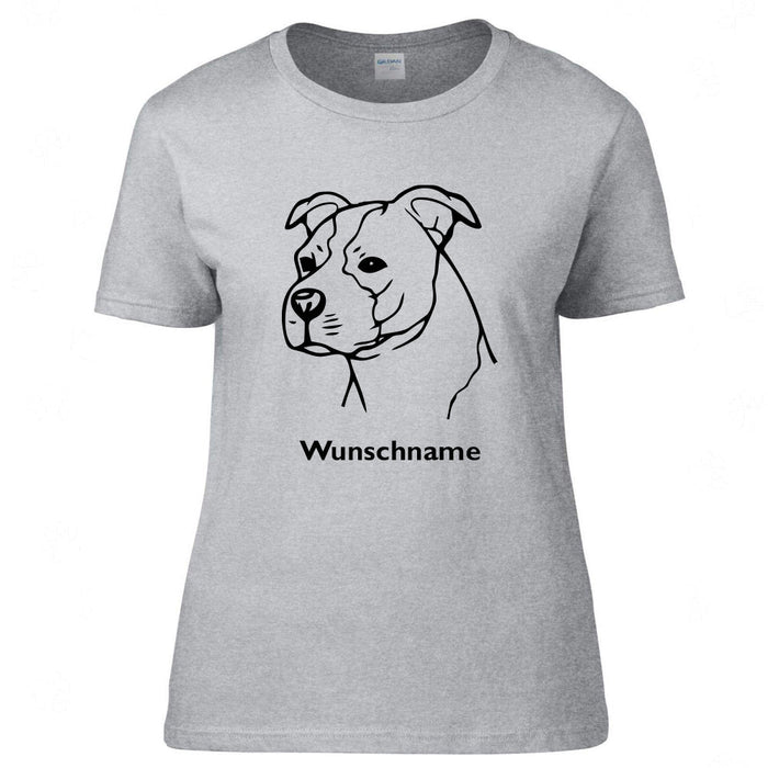 American Staffordshire Terrier unkupiert - Hunderasse T-Shirt-Tierisch-tolle Geschenke-Tierisch-tolle-Geschenke