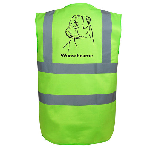 Boxer 3 - Hundesport Warnweste Sicherheitsweste mit Hundemotiv-Tierisch-tolle Geschenke-Tierisch-tolle-Geschenke