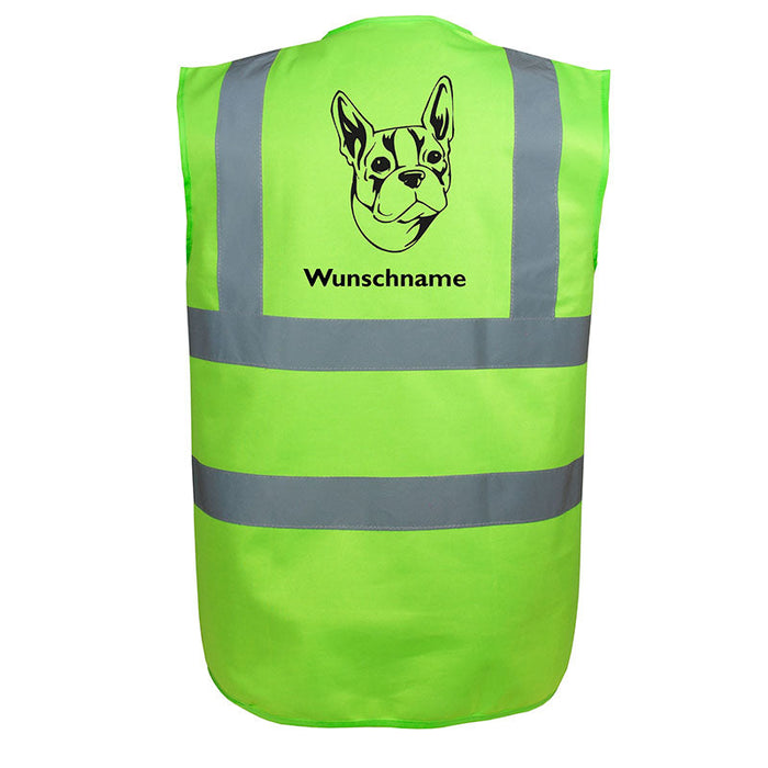 Boston Terrier 2 - Hundesport Warnweste Sicherheitsweste mit Hundemotiv-Tierisch-tolle Geschenke-Tierisch-tolle-Geschenke