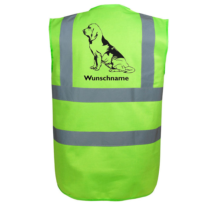 Bloodhound 3 - Hundesport Warnweste Sicherheitsweste mit Hundemotiv-Tierisch-tolle Geschenke-Tierisch-tolle-Geschenke