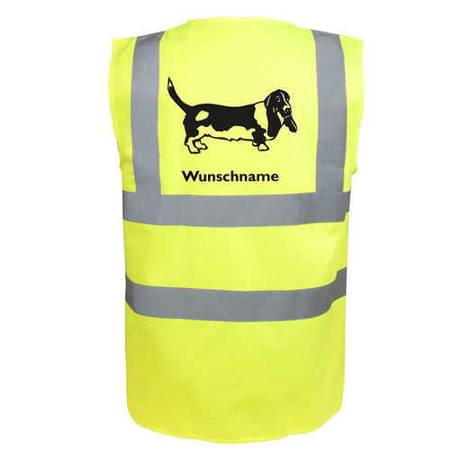 Basset Hound 5 - Hundesport Warnweste Sicherheitsweste mit Hundemotiv-Tierisch-tolle Geschenke-Tierisch-tolle-Geschenke