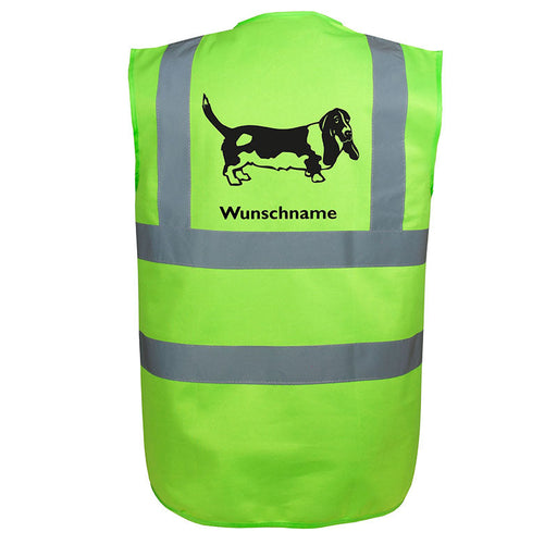 Basset Hound 5 - Hundesport Warnweste Sicherheitsweste mit Hundemotiv-Tierisch-tolle Geschenke-Tierisch-tolle-Geschenke