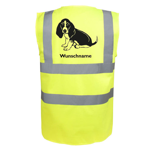 Basset Hound 4 - Hundesport Warnweste Sicherheitsweste mit Hundemotiv-Tierisch-tolle Geschenke-Tierisch-tolle-Geschenke