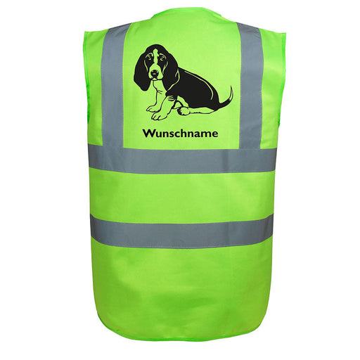 Basset Hound 4 - Hundesport Warnweste Sicherheitsweste mit Hundemotiv-Tierisch-tolle Geschenke-Tierisch-tolle-Geschenke