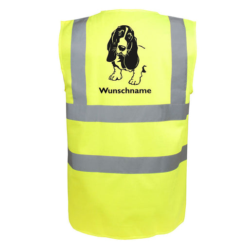 Basset Hound 3 - Hundesport Warnweste Sicherheitsweste mit Hundemotiv-Tierisch-tolle Geschenke-Tierisch-tolle-Geschenke