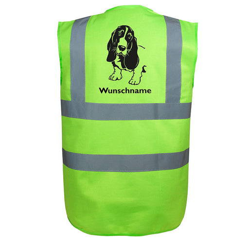 Basset Hound 3 - Hundesport Warnweste Sicherheitsweste mit Hundemotiv-Tierisch-tolle Geschenke-Tierisch-tolle-Geschenke