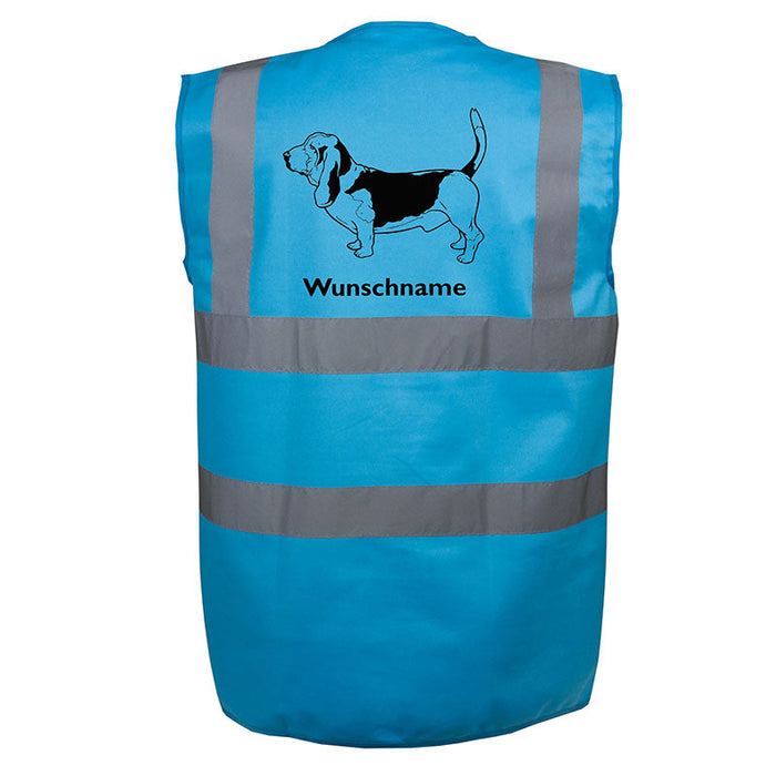 Basset Hound 2 - Hundesport Warnweste Sicherheitsweste mit Hundemotiv-Tierisch-tolle Geschenke-Tierisch-tolle-Geschenke