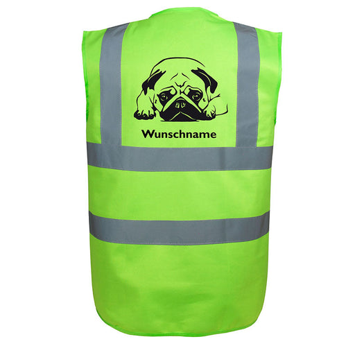 Mops liegend - Hundesport Warnweste Sicherheitsweste mit Hundemotiv-Tierisch-tolle Geschenke-Tierisch-tolle-Geschenke