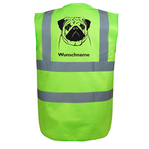 Mops - Hundesport Warnweste Sicherheitsweste mit Hundemotiv-Tierisch-tolle Geschenke-Tierisch-tolle-Geschenke