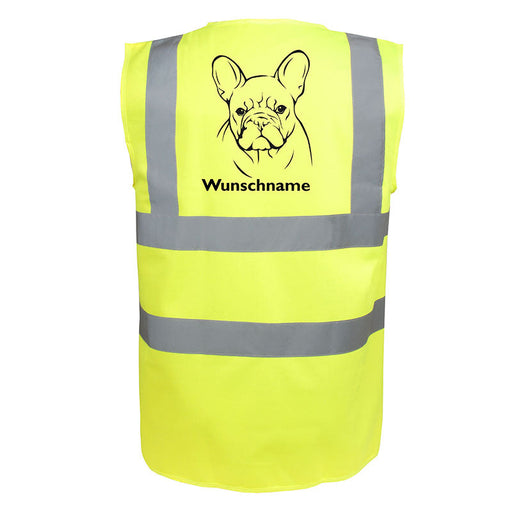 Französische Bulldogge 6 - Hundesport Warnweste Sicherheitsweste mit Hundemotiv-Tierisch-tolle Geschenke-Tierisch-tolle-Geschenke