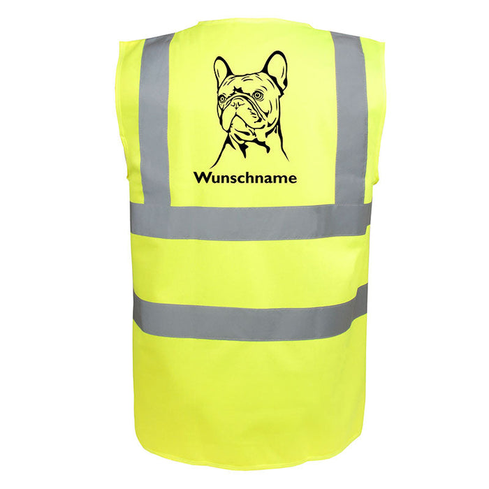 Französische Bulldogge - Hundesport Warnweste Sicherheitsweste mit Hundemotiv-Tierisch-tolle Geschenke-Tierisch-tolle-Geschenke