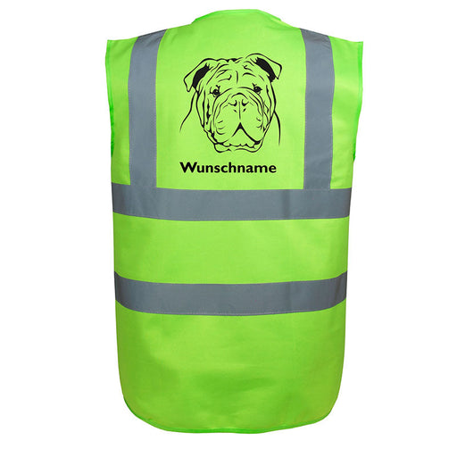 Englische Bulldogge - Hundesport Warnweste Sicherheitsweste mit Hundemotiv-Tierisch-tolle Geschenke-Tierisch-tolle-Geschenke