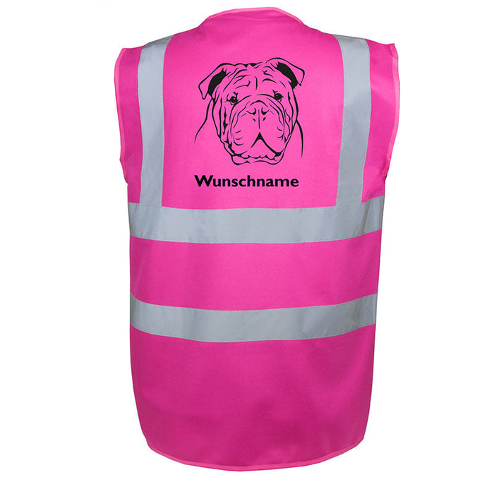 Englische Bulldogge - Hundesport Warnweste Sicherheitsweste mit Hundemotiv-Tierisch-tolle Geschenke-Tierisch-tolle-Geschenke