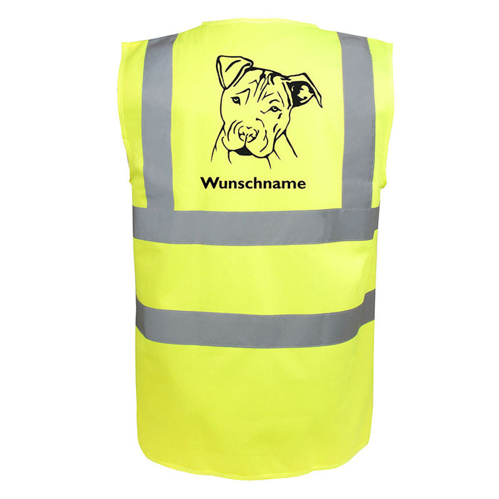 American Staffordshire Terrier 2 - Hundesport Warnweste Sicherheitsweste mit Hundemotiv-Tierisch-tolle Geschenke-Tierisch-tolle-Geschenke