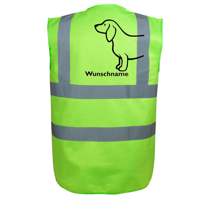 Dackel 3 - Hundesport Warnweste Sicherheitsweste mit Hundemotiv-Tierisch-tolle Geschenke-Tierisch-tolle-Geschenke