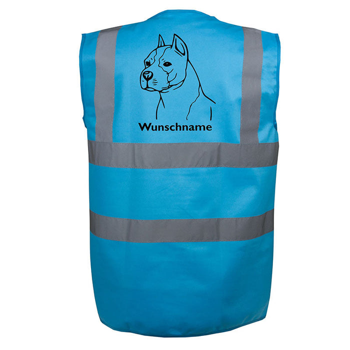 American Staffordshire Terrier - Hundesport Warnweste Sicherheitsweste mit Hundemotiv-Tierisch-tolle Geschenke-Tierisch-tolle-Geschenke