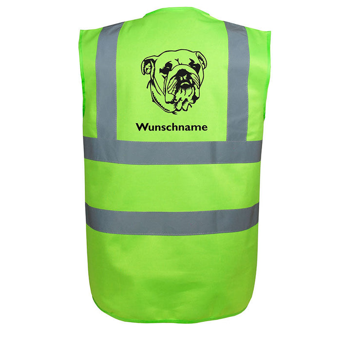 American Bulldog - Hundesport Warnweste Sicherheitsweste mit Hundemotiv-Tierisch-tolle Geschenke-Tierisch-tolle-Geschenke