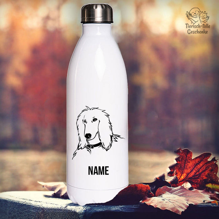 Greyhound - Edelstahl Thermosflasche 750 ml mit Namen-Tierisch-tolle Geschenke-Tierisch-tolle-Geschenke
