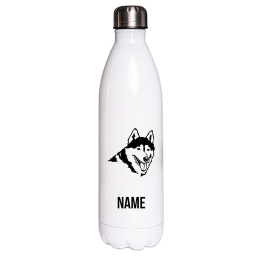 Husky 2 - Edelstahl Thermosflasche 750 ml mit Namen-Tierisch-tolle Geschenke-Tierisch-tolle-Geschenke
