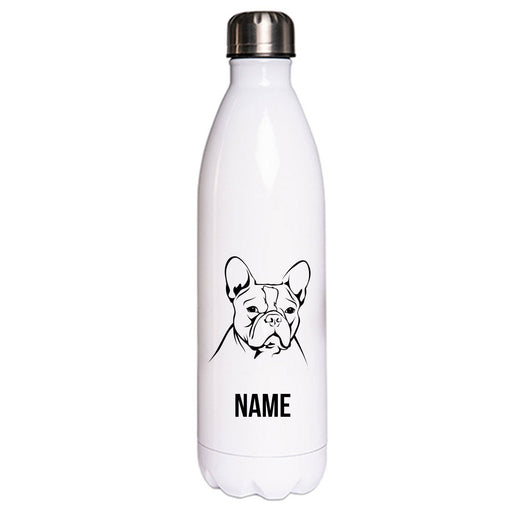 Französische Bulldogge 3 - Edelstahl Thermosflasche 750 ml mit Namen-Tierisch-tolle Geschenke-Tierisch-tolle-Geschenke