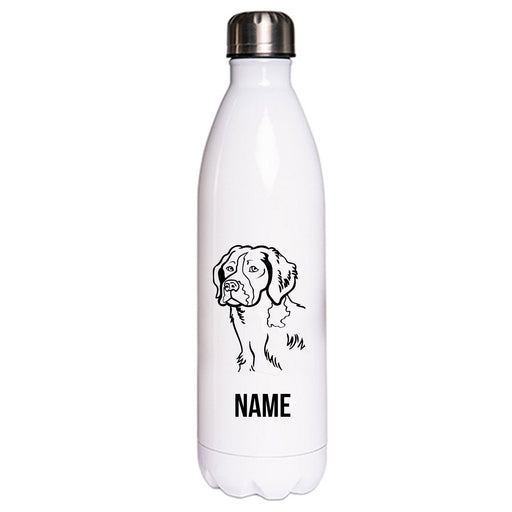 Epagneul Breton Brittany Dog - Edelstahl Thermosflasche 750 ml mit Namen-Tierisch-tolle Geschenke-Tierisch-tolle-Geschenke
