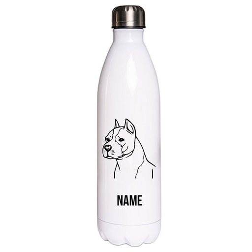 American Staffordshire Terrier - Edelstahl Thermosflasche 750 ml mit Namen-Tierisch-tolle Geschenke-Tierisch-tolle-Geschenke