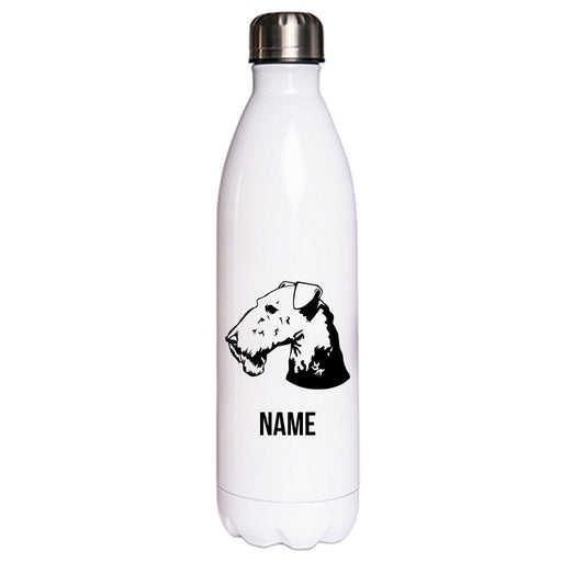 Airedale Terrier 2 - Edelstahl Thermosflasche 750 ml mit Namen-Tierisch-tolle Geschenke-Tierisch-tolle-Geschenke