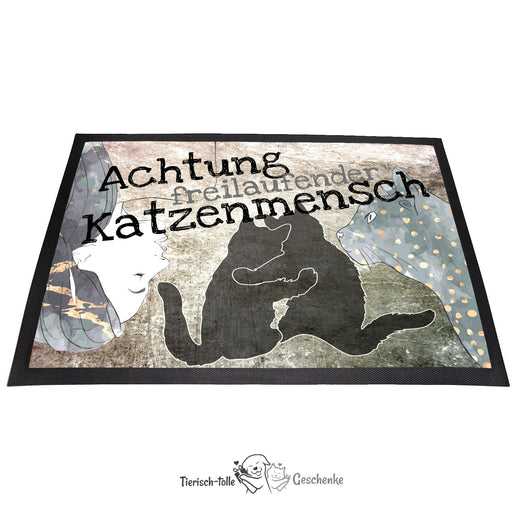 Fußmatte - Schmutzfangmatte - Katzenmensch - 40 x 60 cm-Tierisch-tolle Geschenke-Tierisch-tolle-Geschenke