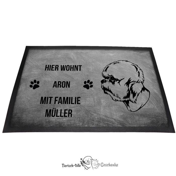 Dandie Dinmont Terrier - Fußmatte - Schmutzfangmatte - 40 x 60 cm-Tierisch-tolle Geschenke-Tierisch-tolle-Geschenke